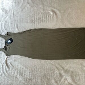 Olive Green Sleeveless Maxi Dress